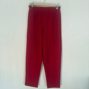 Steven Ross Naturally Woman Red High Waist Cotton Blend Sweatpants Size L